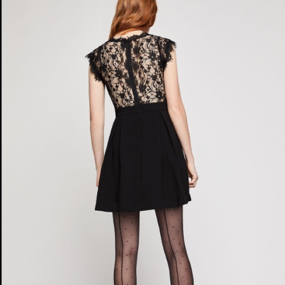 BCBGeneration | Petite Pleated Lace Back Dress - Picture 7 of 8